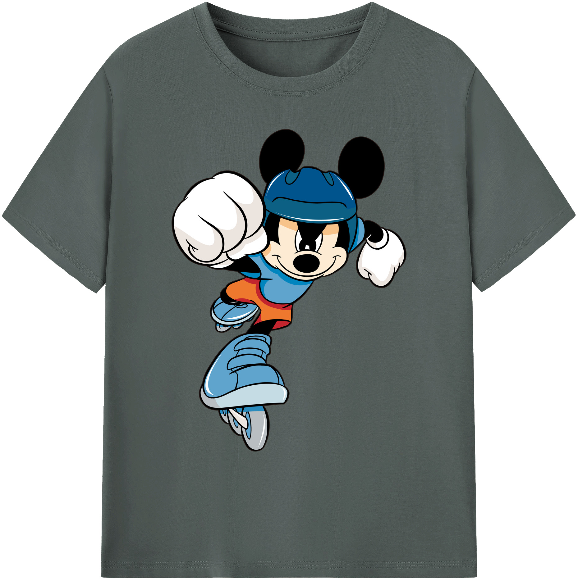 ミッキーマウス Mickey Mouse 綿100％ メンズ半袖Tシャツ｜肌触りやわらか＆通気性